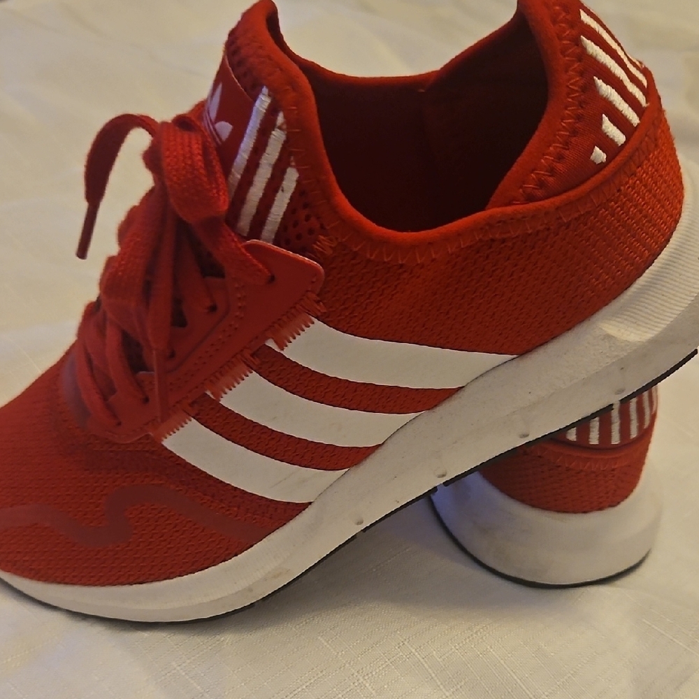 Adidas Red Sneakers with White Accents